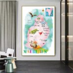 affiche vintage ile maurice