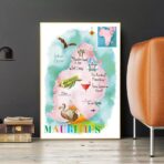 affiche vintage ile maurice