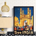 affiche vintage inde