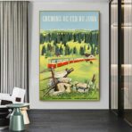 affiche vintage jura