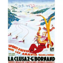 affiche vintage la cluzaz
