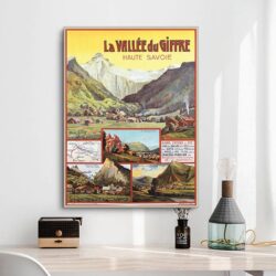 affiche vintage la vallée du giffre