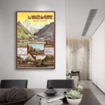 affiche vintage la vallée du giffre