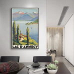 affiche vintage lac d'annecy