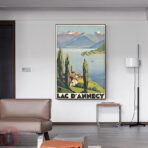 affiche vintage lac d'annecy