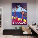 affiche vintage lacanau