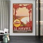 affiche vintage le havre