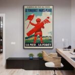 affiche vintage le touquet