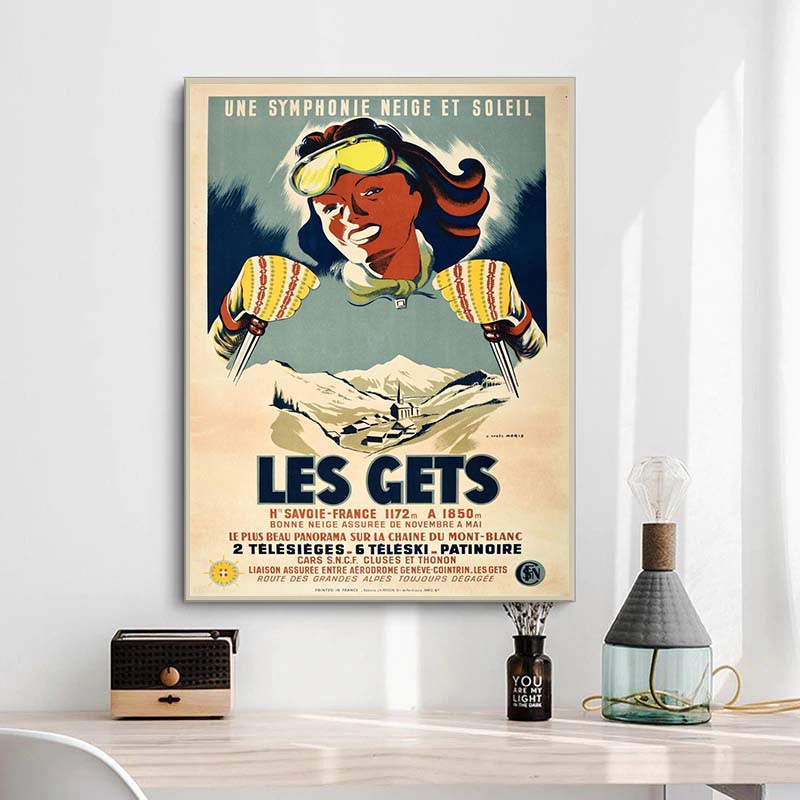 affiche vintage les gets