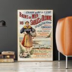 affiche vintage les sables d'olonne