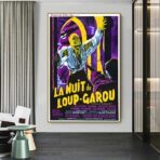 affiche vintage loup garou