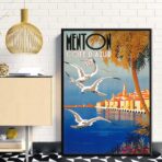 affiche vintage menton