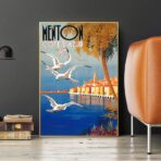 affiche vintage menton