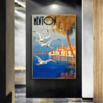 affiche vintage menton