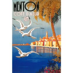 affiche vintage menton