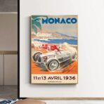 affiche vintage monaco