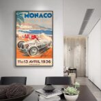 affiche vintage monaco