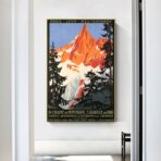 affiche vintage mont blanc