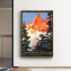 affiche vintage mont blanc