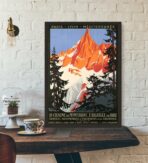 affiche vintage mont blanc