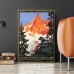 affiche vintage mont blanc