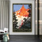 affiche vintage mont blanc