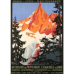 affiche vintage mont blanc