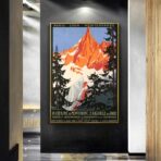 affiche vintage mont blanc