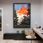 affiche vintage mont blanc