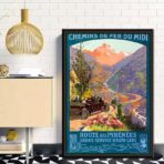 affiche vintage montagne