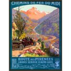 affiche vintage montagne