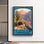 affiche vintage montagne