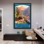 affiche vintage montagne