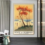 affiche vintage morbihan