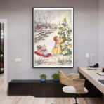 affiche vintage noël