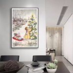affiche vintage noël