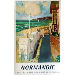 affiche vintage Normandie