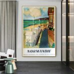 affiche vintage Normandie