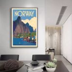 affiche vintage norvege
