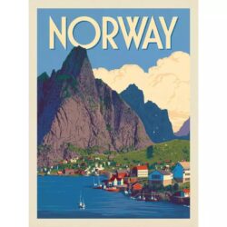 affiche vintage norvege