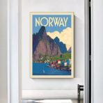 affiche vintage norvege