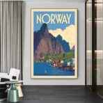 affiche vintage norvege