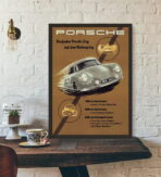 affiche vintage porsche