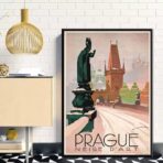 affiche vintage prague