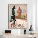 affiche vintage prague