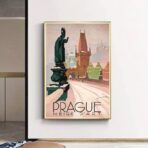 affiche vintage prague