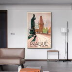 affiche vintage prague