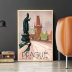 affiche vintage prague