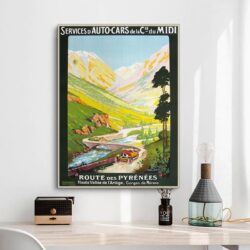 affiche vintage Pyrénées