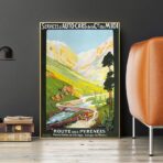 affiche vintage Pyrénées